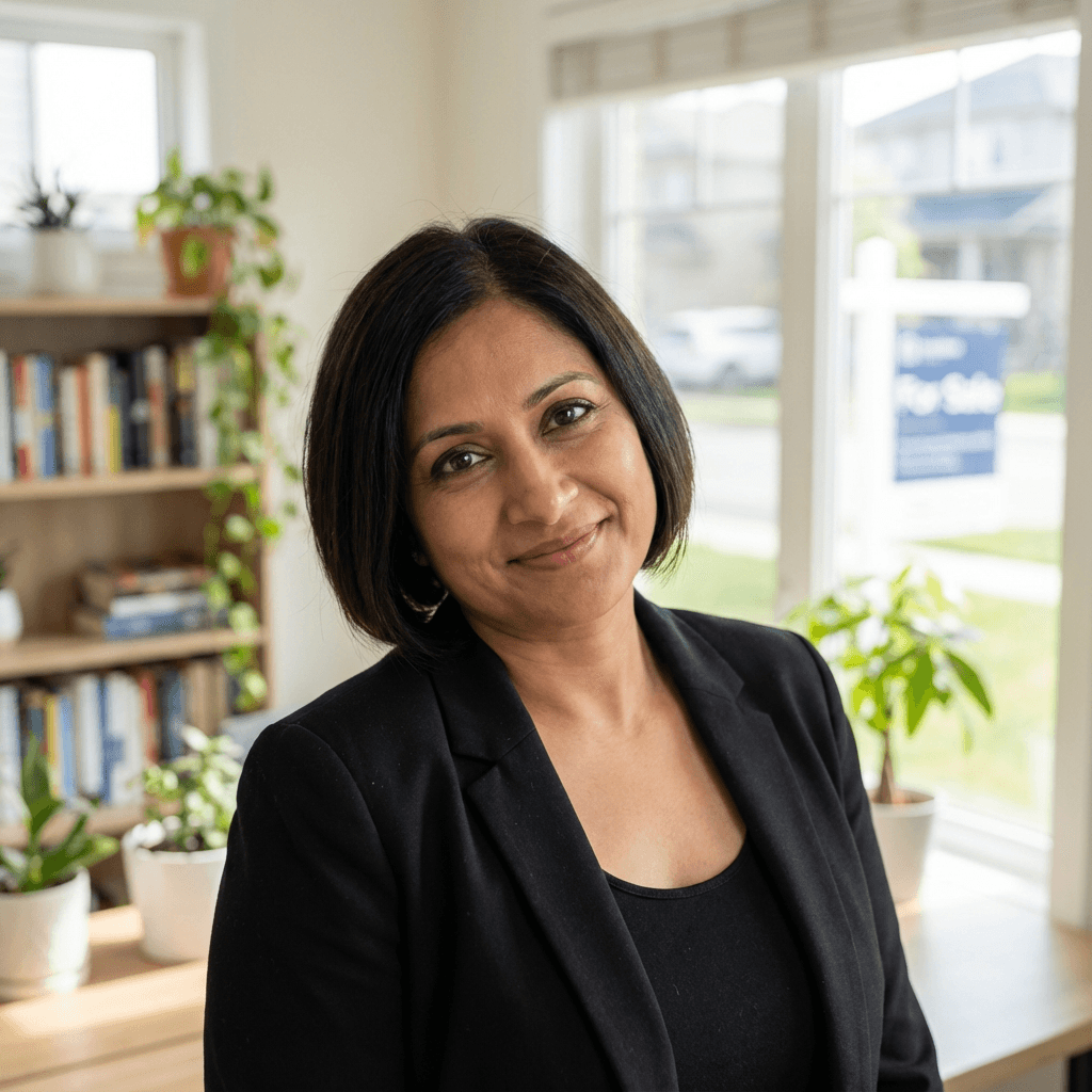 Ana Novak, female property manager in her late 30s
